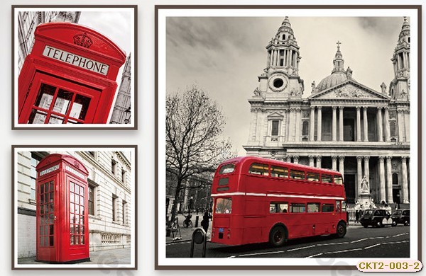 London - xe buýt - trạm điện thoại màu đỏ CKT2-003-2